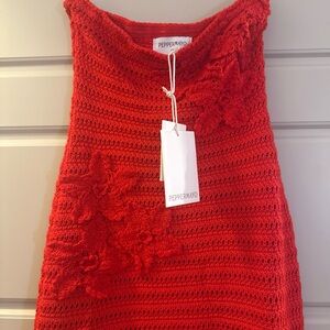 Peppermayo Vibrant Red Knit Dress